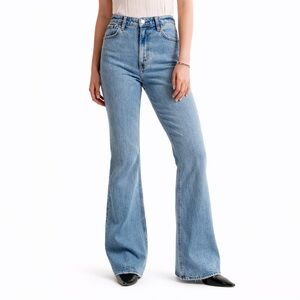 Abercrombie & Fitch Light Blue High-Rise Flare Jeans
